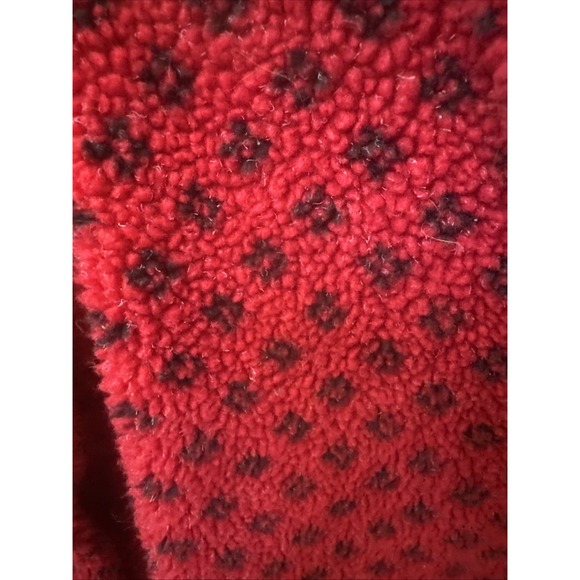 Hanna Andersson Sweater Large Nordic Fair Isle Quarter Zip Pullover Sweater Red - Picture 3 of 7
